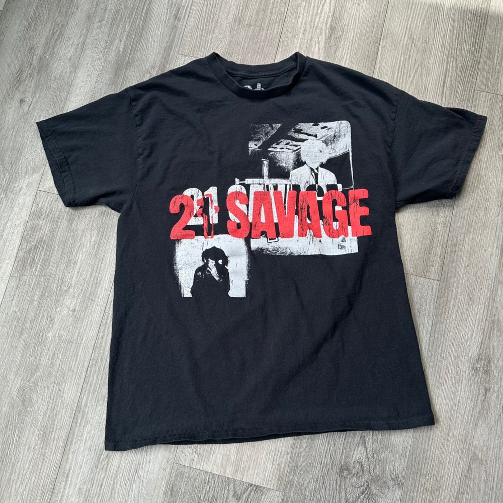 21 Savage American Dream tour Black Graphic Tee Rap T-Shirt Size Large